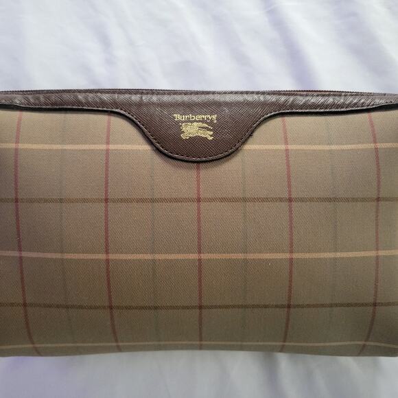 Burberry Nova Check Canvas Clutch Bag - Picture 1 of 12